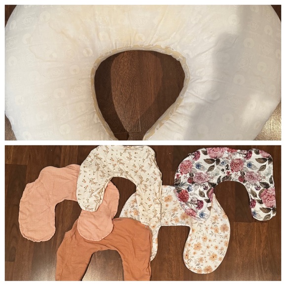 Boppy Other - Boppy Pillow with 5 Pink and Floral Covers Bundle